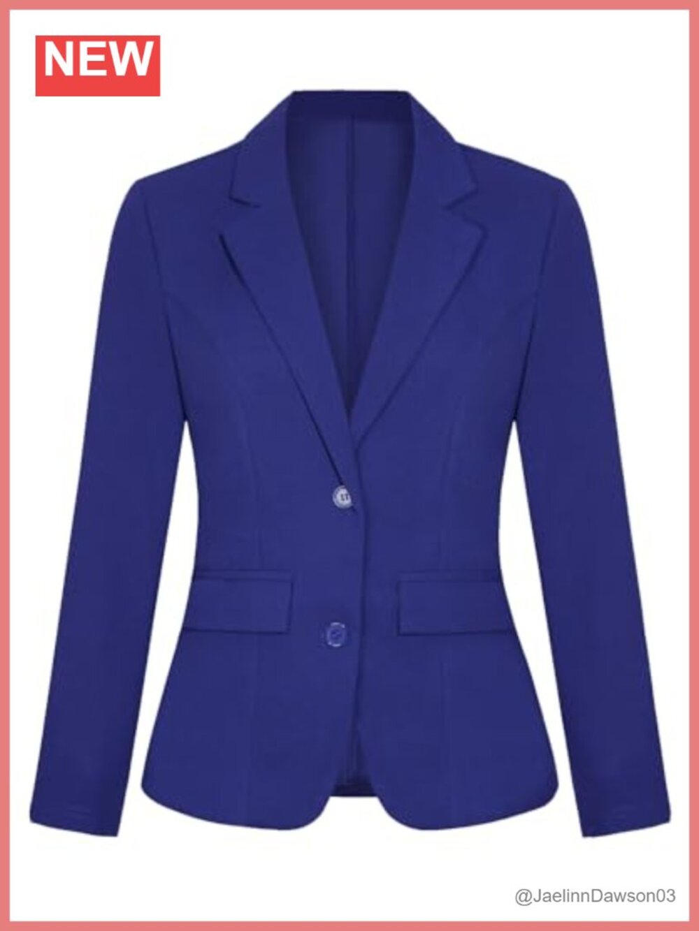 Women's Notch Lapel Button Blazer Long Sleeve Business Casual Work Jacket